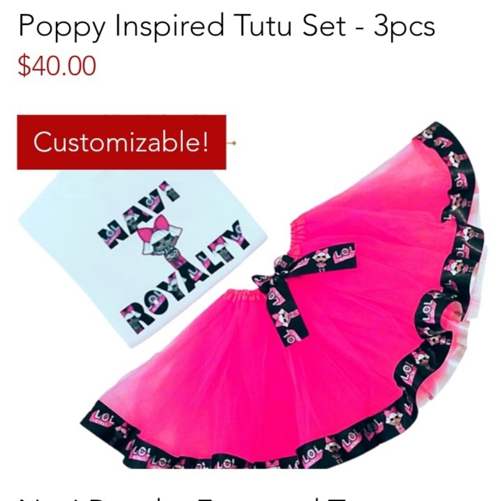 Navi Royalty Kreations Tutu set